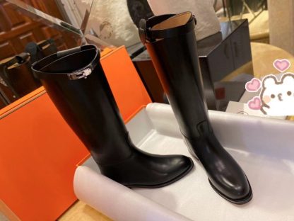 Replica Hermes Women's Jumping Boot Kelly Long Boots CalfSkin #3339 - Image 11