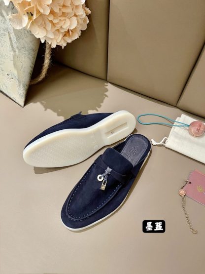 Replica Loro Piana Babouche Charms Walk Moccasin Women's Slippers Suede #3165 - Image 5