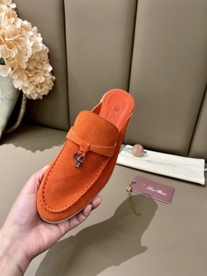 Replica Loro Piana Babouche Charms Walk Moccasin Women's Slippers Suede #3161 - Image 2