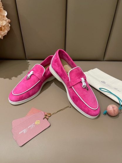 Replica Loro Piana Summer Charms Walk Moccasin Women's Suede Loafer #3175 - Image 3