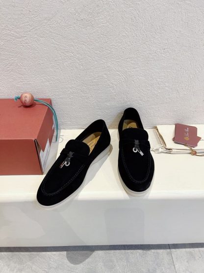 Replica Loro Piana Summer Charms Walk Moccasin Women's Suede Loafer #3148 - Image 9