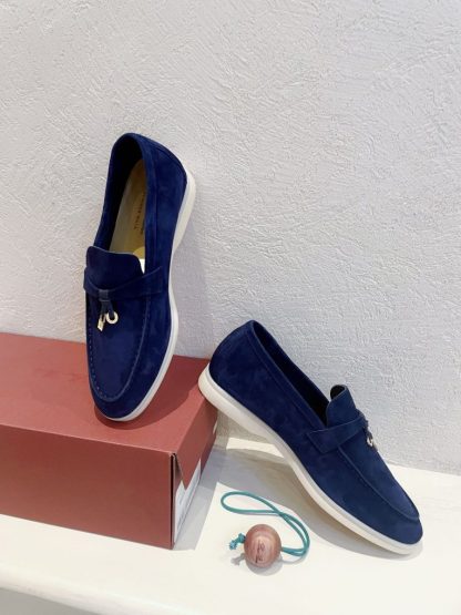 Replica Loro Piana Summer Charms Walk Moccasin Women's Suede Loafer #3147 - Image 8