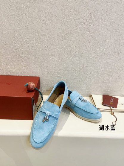 Replica Loro Piana Summer Charms Walk Moccasin Women's Suede Loafer #3141 - Image 2
