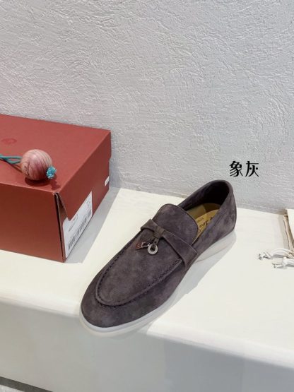 Replica Loro Piana Summer Charms Walk Moccasin Women's Suede Loafer #3135 - Image 2