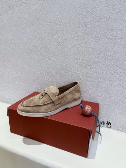 Replica Loro Piana Summer Charms Walk Moccasin Women's Suede Loafer #3129 - Image 4
