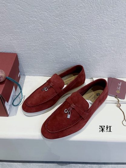 Replica Loro Piana Summer Charms Walk Moccasin Women's Suede Loafer #3132 - Image 3