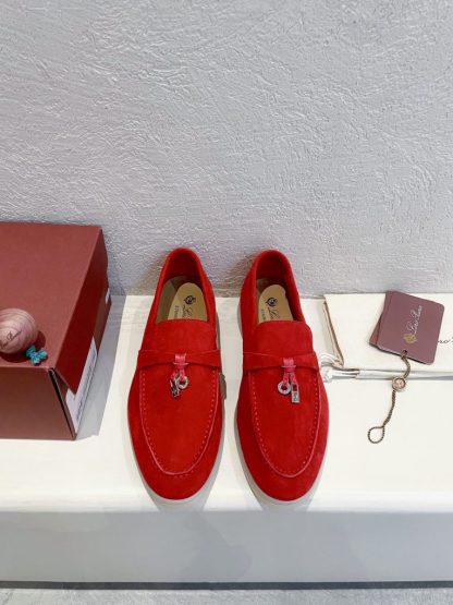 Replica Loro Piana Summer Charms Walk Moccasin Women's Suede Loafer #3131