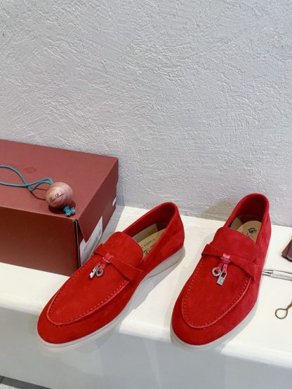 Replica Loro Piana Summer Charms Walk Moccasin Women's Suede Loafer #3131 - Image 3