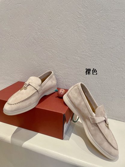 Replica Loro Piana Summer Charms Walk Moccasin Women's Suede Loafer #3127 - Image 4