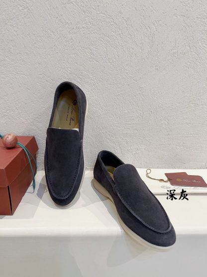 Replica Loro Piana Men's Summer Walk Loafers Suede Loafer #3188 - Image 6