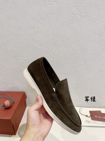 Replica Loro Piana Men's Summer Walk Loafers Suede Loafer #3186 - Image 7