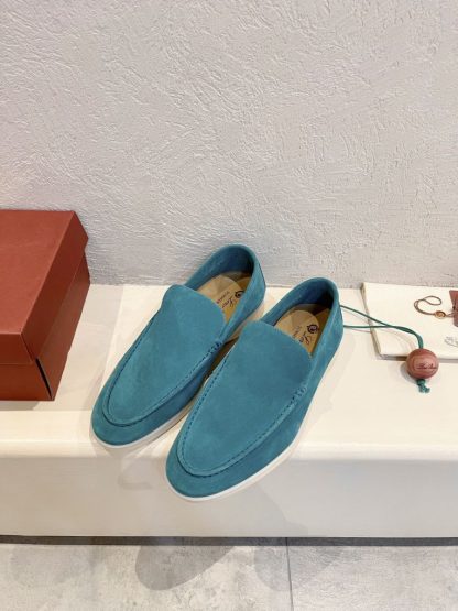 Replica Loro Piana Men's Summer Walk Loafers Suede Loafer #3185 - Image 8