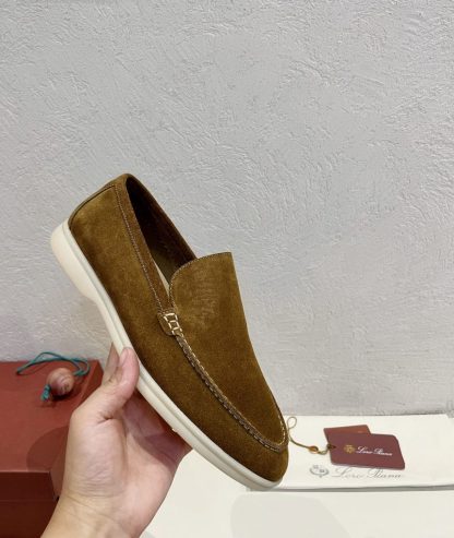 Replica Loro Piana Men's Summer Walk Loafers Suede Loafer #3181 - Image 6