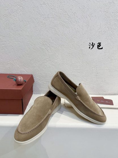 Replica Loro Piana Men's Summer Walk Loafers Suede Loafer #3180 - Image 9