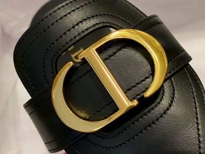 Replica Dior Flip Flops Black Calf Skin Slides For Women 2024 #3320 - Image 5