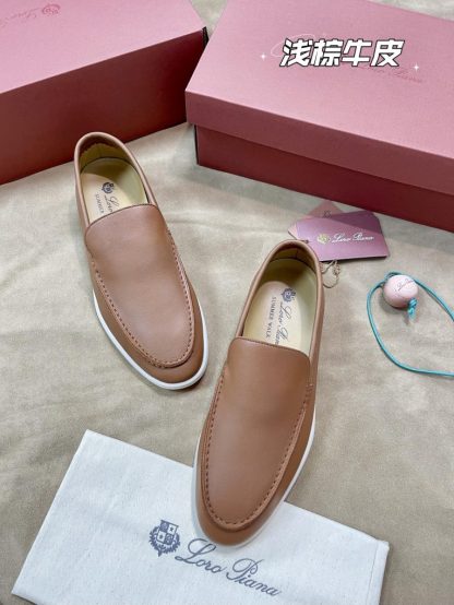 Replica Loro Piana Men's Summer Walk Loafers Calfskin #3197 - Image 8
