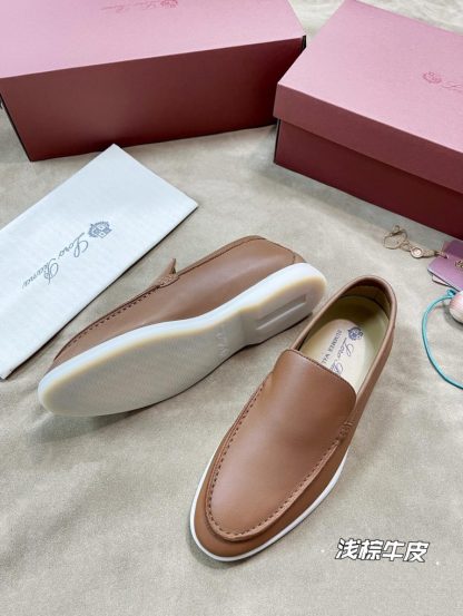 Replica Loro Piana Men's Summer Walk Loafers Calfskin #3197 - Image 6