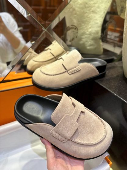 Replica Hermes Women's GO Mule Suede Mule #3341 - Image 14