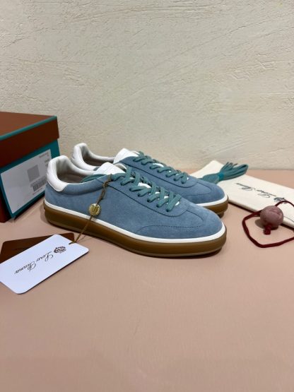 Replica Loro Piana Tennis Walk Sneakers Calfskin Suede #3213 - Image 8
