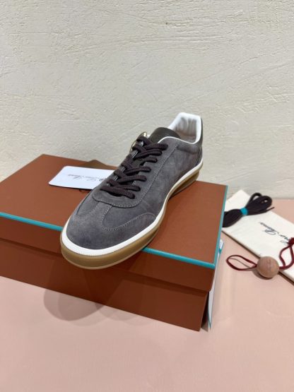 Replica Loro Piana Tennis Walk Sneakers Calfskin Suede #3211 - Image 3