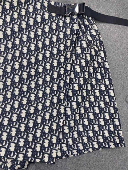 Replica Dior Women Skirt Skort Blue and Ecru Technical Taffeta Jacquard with Dior Oblique Motif #3299 - Image 9