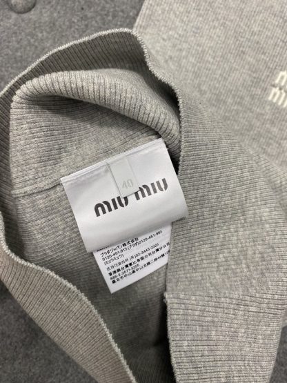 Replica Miu Miu Cotton knit tank top Marble Gray Women 2024 #3315 - Image 13