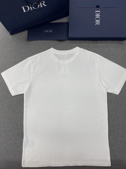 Replica Dior Italic Coral Relaxed-Fit T-Shirt White Slub Cotton Jersey Men #3297 - Image 12