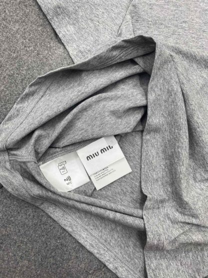 Replica Miu Miu Cotton jersey T-shirt Women t shirt 2024 #3307 - Image 2