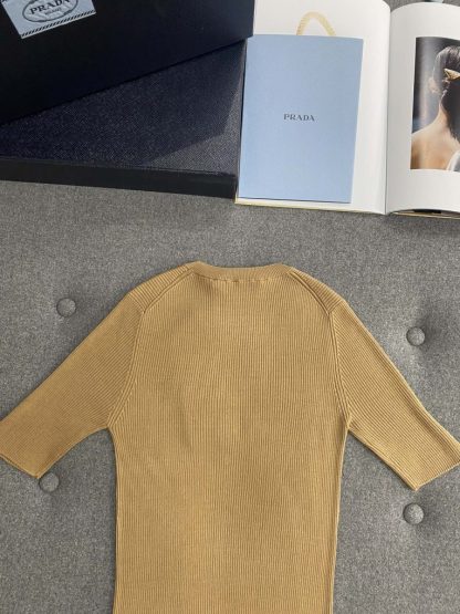 Replica Prada Silk crew-neck sweater with logo Women sweatshirt 2024 #3305 - Image 13