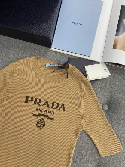 Replica Prada Silk crew-neck sweater with logo Women sweatshirt 2024 #3305 - Image 16