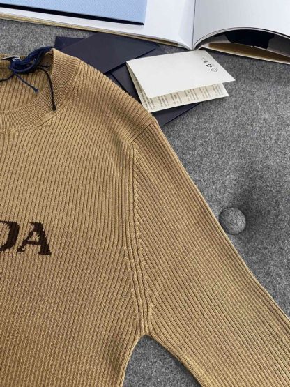 Replica Prada Silk crew-neck sweater with logo Women sweatshirt 2024 #3305 - Image 10