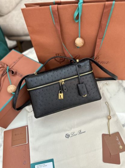 Replica Loro Piana Extra Bag L27 Ostrich Leather #3080 - Image 6