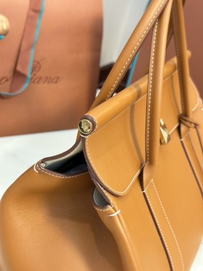 Replica Loro Piana Loom Bag L32 Warm Tan (L08P) Smooth Calfskin #3344 - Image 5