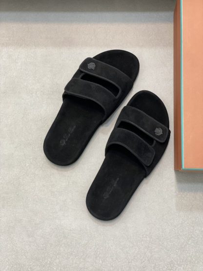Replica Loro Piana Men's Sandal Slippers Calfskin Suede #3209 - Image 3