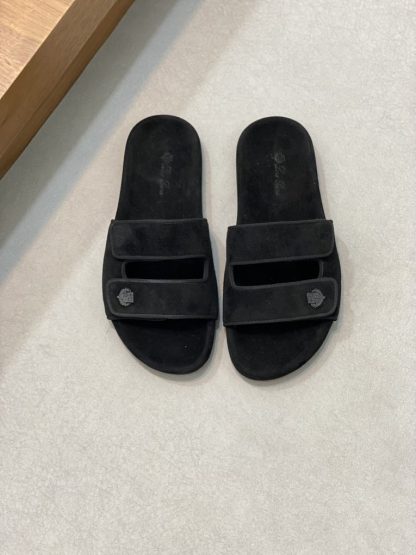 Replica Loro Piana Men's Sandal Slippers Calfskin Suede #3209