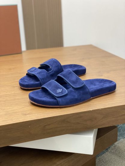 Replica Loro Piana Men's Sandal Slippers Calfskin Suede #3205 - Image 8