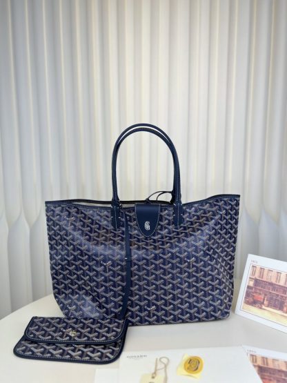 Replica Goyard Saint Louis PM Bag Tote Bags Navy Blue #3362 - Image 17