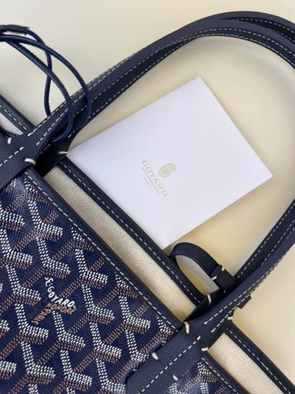 Replica Goyard Saint Louis PM Bag Tote Bags Navy Blue #3362 - Image 8
