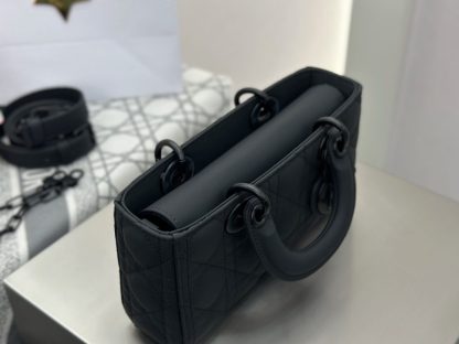 Replica Dior Small Lady D-Joy Bag Ultramatte Black Cannage Calfskin #3286 - Image 13
