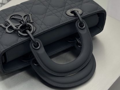 Replica Dior Small Lady D-Joy Bag Ultramatte Black Cannage Calfskin #3286 - Image 4