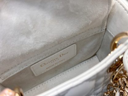 Replica Dior Lady Dior Micro Bag Latte Cannage Lambskin #3281 - Image 9