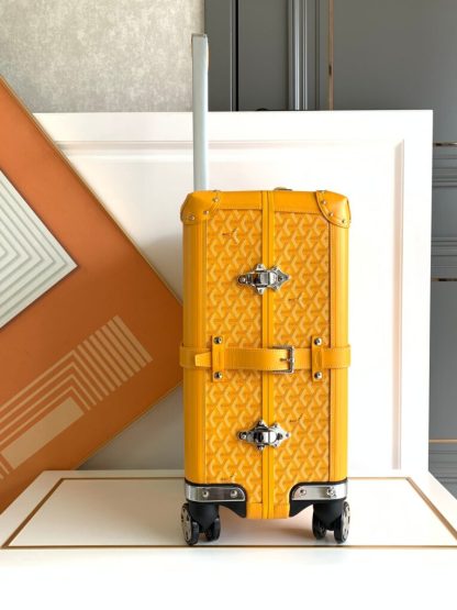 Replica Goyard Luggage Bourget PM Trolley Case Yellow #3444 - Image 9