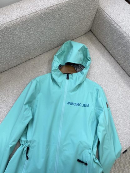 Replica Moncler VALLES HOODED SHELL JACKET For Women AQUA GREEN #3420 - Image 18