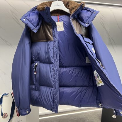 Replica Moncler BRAYE SHORT DOWN JACKET BLUE #3549 - Image 4