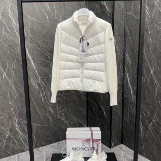Replica Moncler PADDED WOOL CARDIGAN WOMEN WHITE #3552