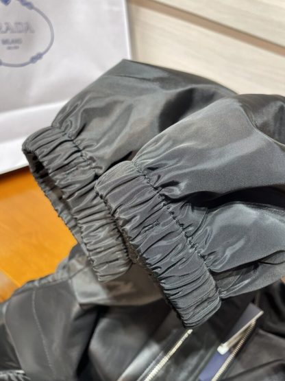 Replica Prada Men's Outwear Silk and leather blouson jacket 2024 #3418 - Image 18