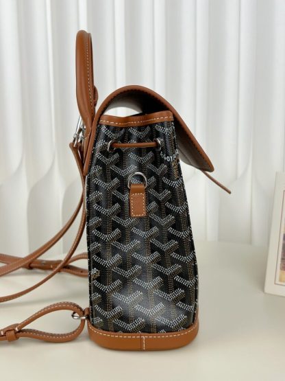 Replica Goyard Alpin Mini Backpack Strap Bag Black & Tan#3412 - Image 15