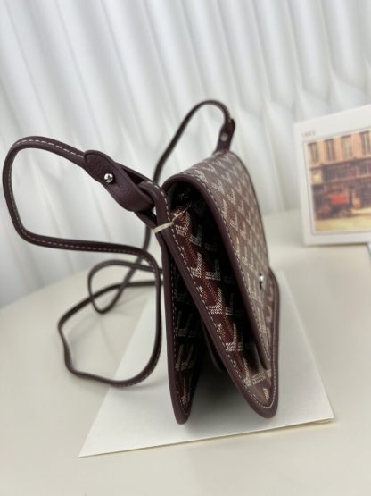 Replica Goyard Plumet Pocket Wallet Strap Bags Burgundy #3386 - Image 12