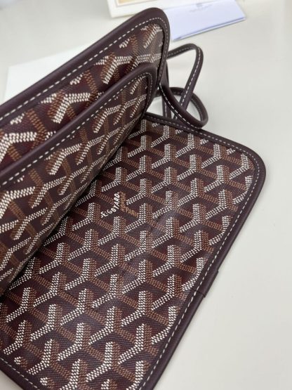 Replica Goyard Plumet Pocket Wallet Strap Bags Burgundy #3386 - Image 9