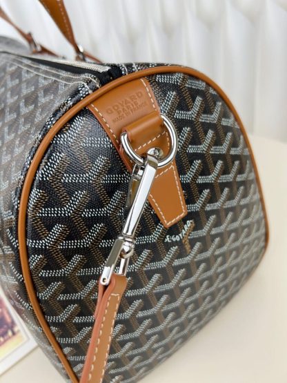 Replica Goyard Boston 45 bag Travel Bags Black & Tan #3363 - Image 19